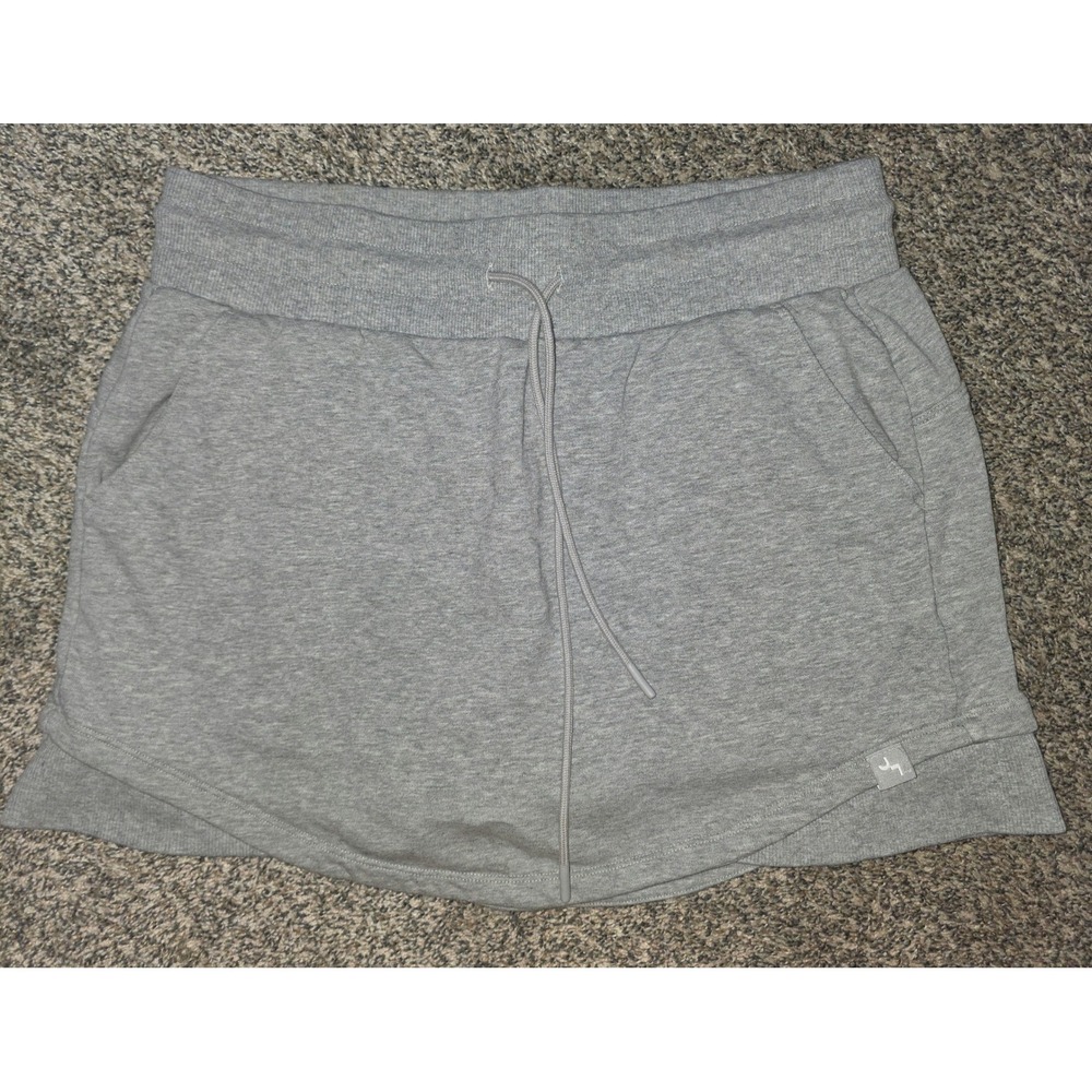 Joy Lab Women Heather Gray Athletic Skort Medium Drawstring Pocket Tulip Hem
